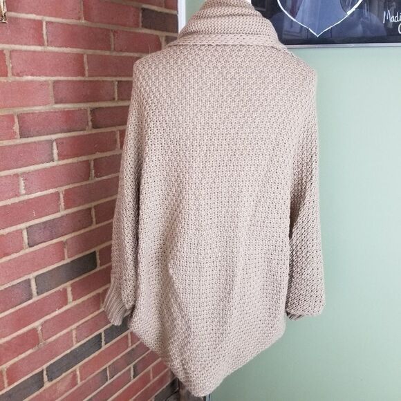 Brown Open Front Dolman Sweater Cardigan SZ OS - Picture 3 of 5